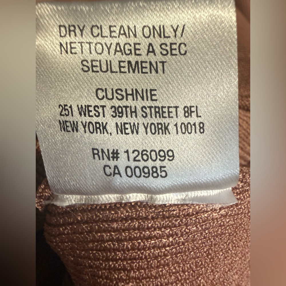 New Cushnie Sleeveless V Neck Knit Dress with Lace Detail-Size Medium-Rose Gold - Picture 13 of 16